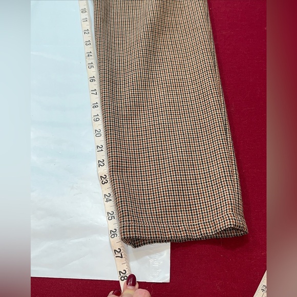 DRYKORN houndstooth Brown Black JEGER pants Stretch zip Up Tie Waist joggers 34 - Picture 14 of 16